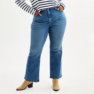 New look curves bootcut jeans top