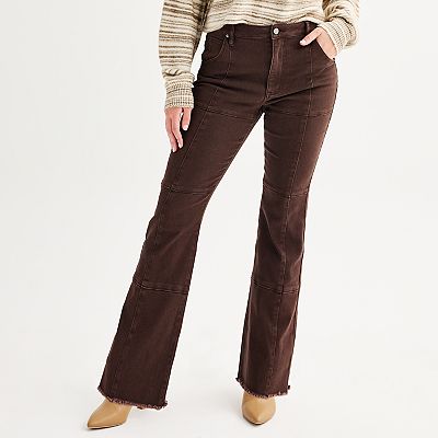 juniors brown dress pants Junior Plus Hyperstretch Cropped Kick Flare Pants, Pack of 6 from YMI  YMI  JEANS WHOLESALE