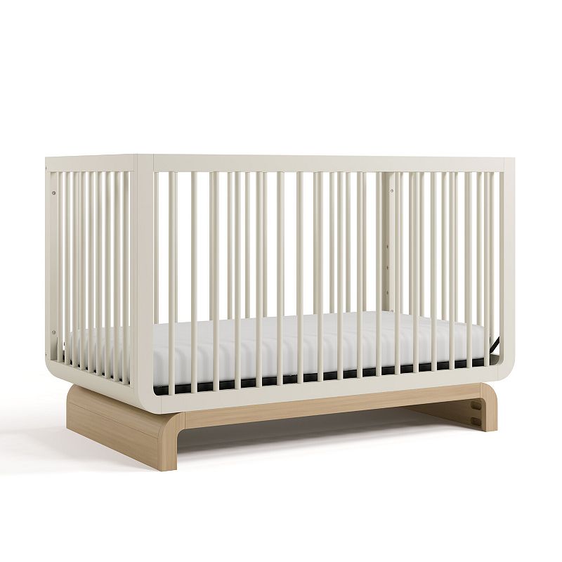 Storkcraft Santorini 5-in-1 Convertible Crib, Frosted Brown
