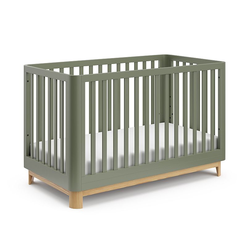 Storkcraft Santos 3-in-1 Convertible Crib - Olive/Natural