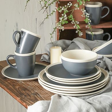 Stone + Lain Serenity Stoneware 16-Piece Dinnerware Set