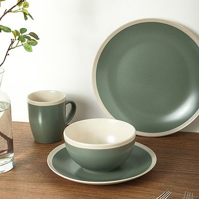 Stone + Lain Serenity Stoneware 16-Piece Dinnerware Set