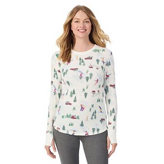 Women's Cuddl Duds® Cozy Stretch Thermal Long Sleeve Crew Top