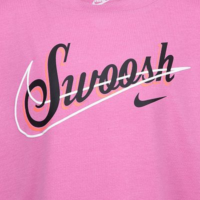 Nike swoosh 2 logo t shirt pink deals