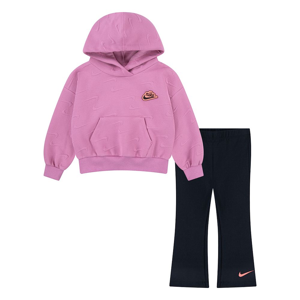 Deals NWT Nike Dri-FIT Pink Hooded Tunic and Floral Leggings Set Little Girls Size 4