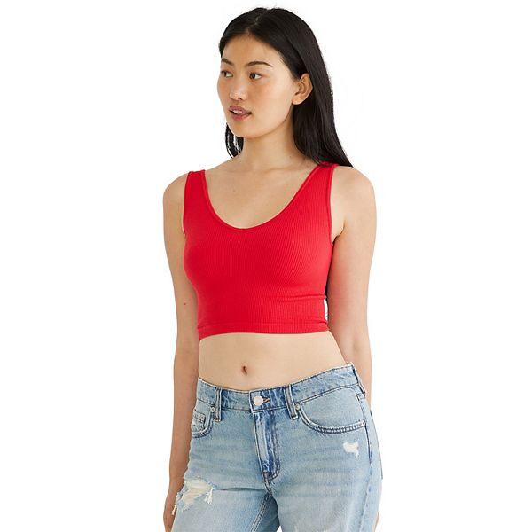 Juniors' Aeropostale Convertible Seamless Tank Top Color: Red Size: X SMALL