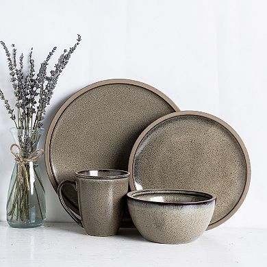 Stone + Lain Tina Stoneware 16-Piece Dinnerware Set