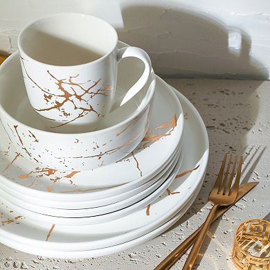 Stone Lain Zora Porcelain 16-Piece Dinnerware Set