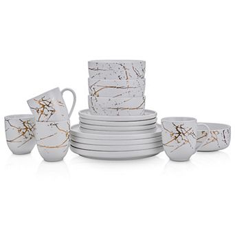 Stone Lain Zora Porcelain 16 pc Dinnerware Set
