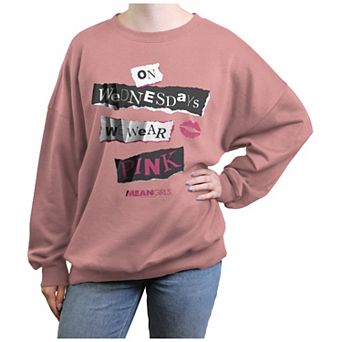 Juniors' Mean Girls On Wednesdays We Wear Pink Graphic Fleece
