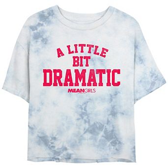 Juniors' Mean Girls A Little Bit Dramatic Crop Top Bombard Wash Graphic Tee