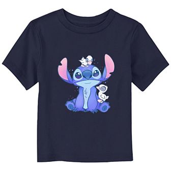 Disney's Lilo & Stitch Cute Ducklings Hanging With Stitch Baby & Toddler Boy Graphic Tee