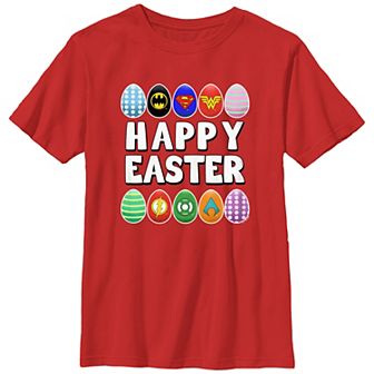 Boys 4-7 Justice League Eggs Happy Easter Graphic Tee