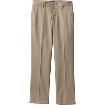 Boys 4-20 Lands' End School Uniform Slim Fit Plain Front Chino Pants
