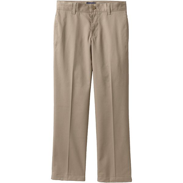 Boys 4-20 Lands' End School Uniform Slim Fit Plain Front Chino Pants