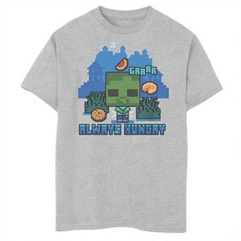 Boys Minecraft Always Hungry Husky Graphic Tee