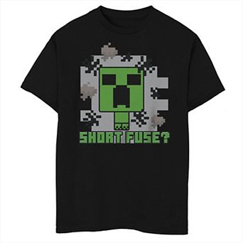 Boys Minecraft Short Fuse? Husky Graphic Tee