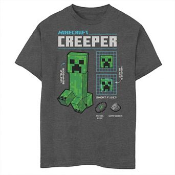 Boys Minecraft Creeper Description Husky Graphic Tee