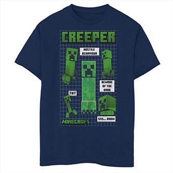 Boys Minecraft Creeper Angles Husky Graphic Tee