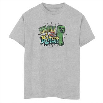 Boys Minecraft Creeper Having A Blast Husky Graphic Tee