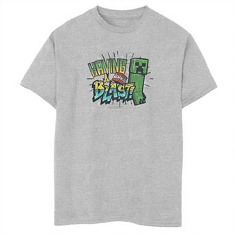 Boys Minecraft Creeper Having A Blast Husky Graphic Tee