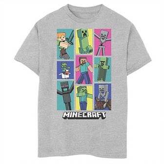 Boys Minecraft Boxed Characters Husky Graphic Tee