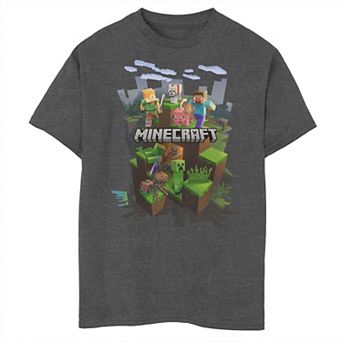 Boys Minecraft Adventure Scene Husky Graphic Tee