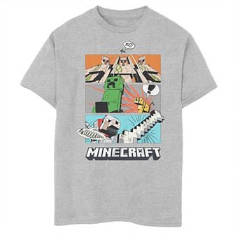 Boys Minecraft Scenes Panel Husky Graphic Tee