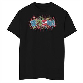 Boys Minecraft Creeper Boom Husky Graphic Tee