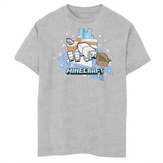 Boys Minecraft Polar Bears Habitat Husky Graphic Tee