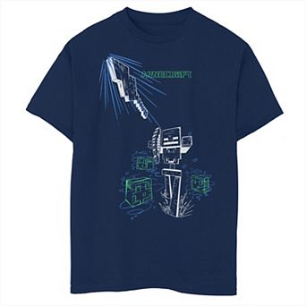 Boys Minecraft Arrow Thrown Husky Graphic Tee