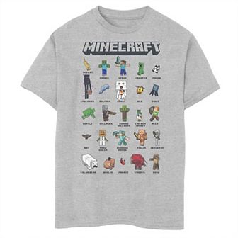 Boys Minecraft Characters Names Husky Graphic Tee