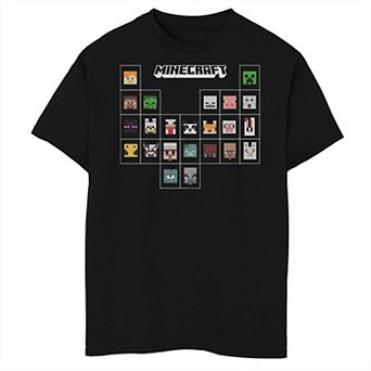 Boys Minecraft Characters Periodic Table Husky Graphic Tee