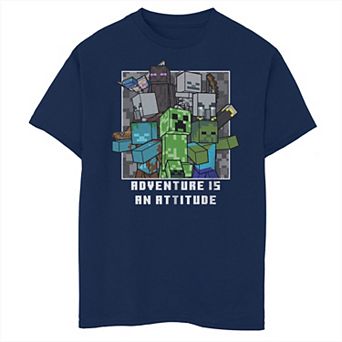 Boys Minecraft Angry Mob Adventure Is An Attitude Husky Graphic Tee