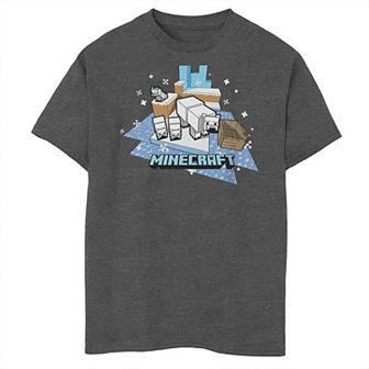 Boys Minecraft Polar Bears Figures Husky Graphic Tee
