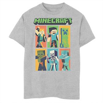 Boys Minecraft Characters Banners Husky Graphic Tee