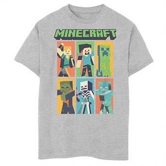 Boys Minecraft Characters Banners Husky Graphic Tee
