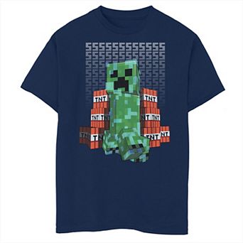 Boys Minecraft Creeper TNT Husky Graphic Tee