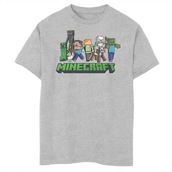 Boys Minecraft Characters Lineup Husky Graphic Tee
