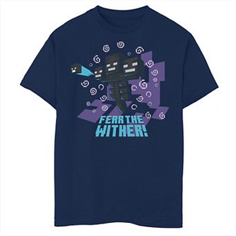 Boys Minecraft Fear The Wither Graphic Tee