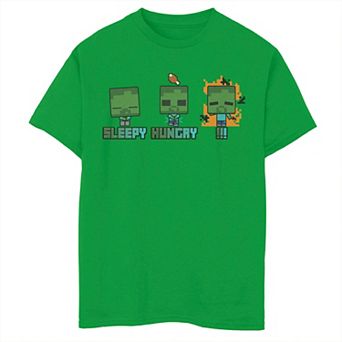 Boys Minecraft Zombie Moods Graphic Tee