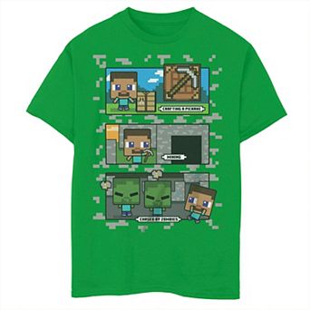 Boys Minecraft Activity Scenes Graphic Tee