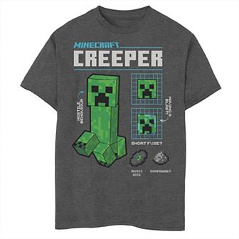 Boys Minecraft Creeper Description Graphic Tee