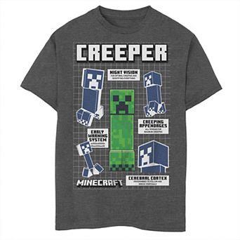 Boys Minecraft Creeper Sides Graphic Tee