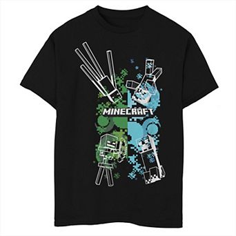 Boys Minecraft Four Enemies Graphic Tee
