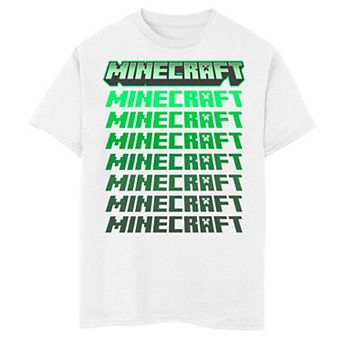 Boys Minecraft Gradient Stack Logo Graphic Tee
