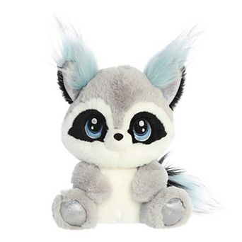 Aurora Medium Gray Enchanted 10" Rosette Raccoon Sparkling Stuffed Animal