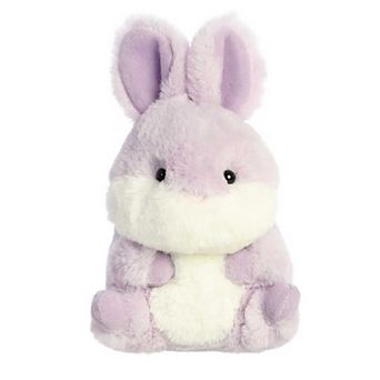 Aurora Mini Purple Rolly Pet 5" Bunny Lavender Round Stuffed Animal