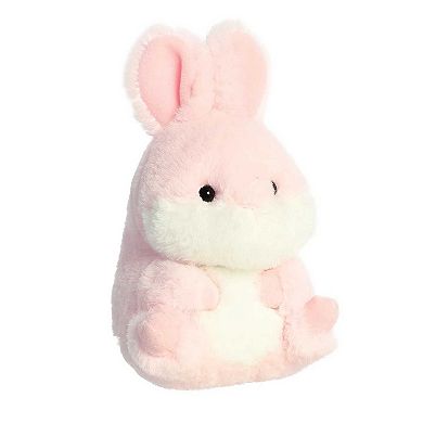 Aurora Mini Pink Rolly Pet 5" Bunny Pink Round Stuffed Animal