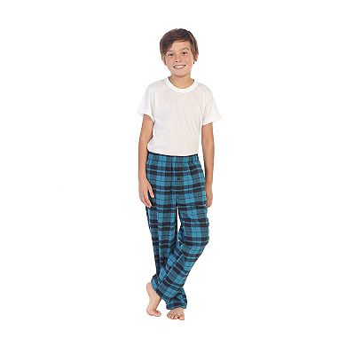 Gioberti Kid's Flannel Lounge Pajama Pants - Yarn Dye Brushed With Elastic Waist